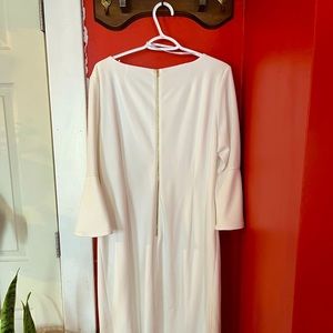 Beautiful Calvin Klein white dress with beautiful gold zipper.